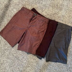 EUC Hurley x Nike Drifit Gray/Red/Burgundy Shorts Mens 34